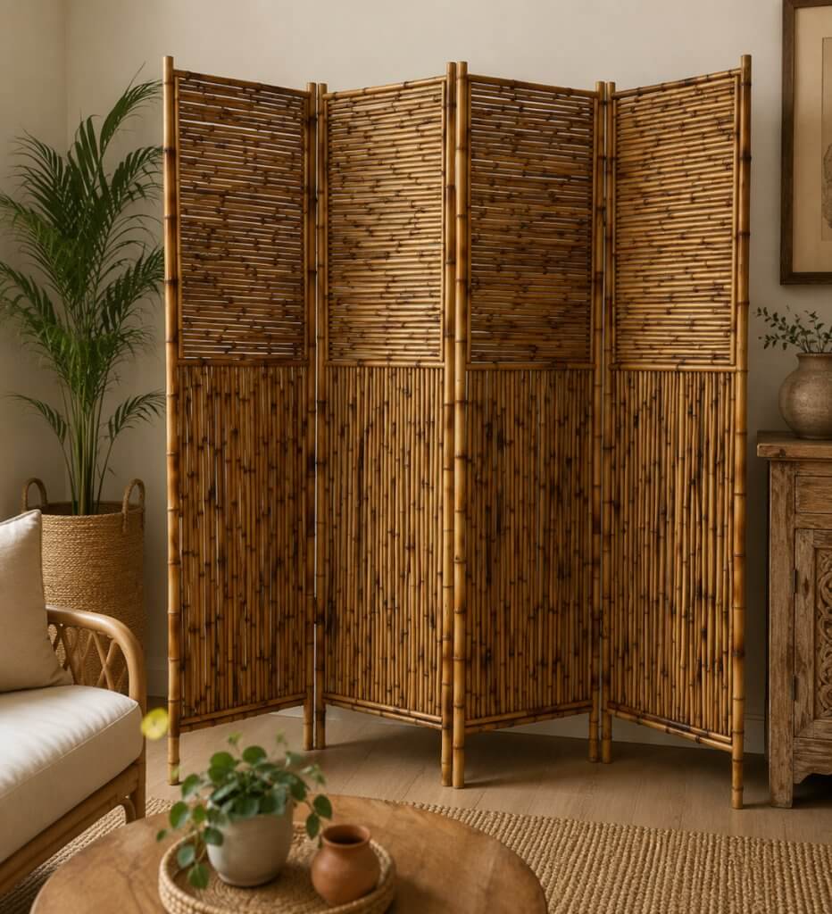 Bamboo Folding Screen