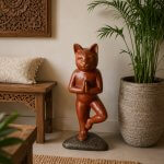 Yoga Cat Statue