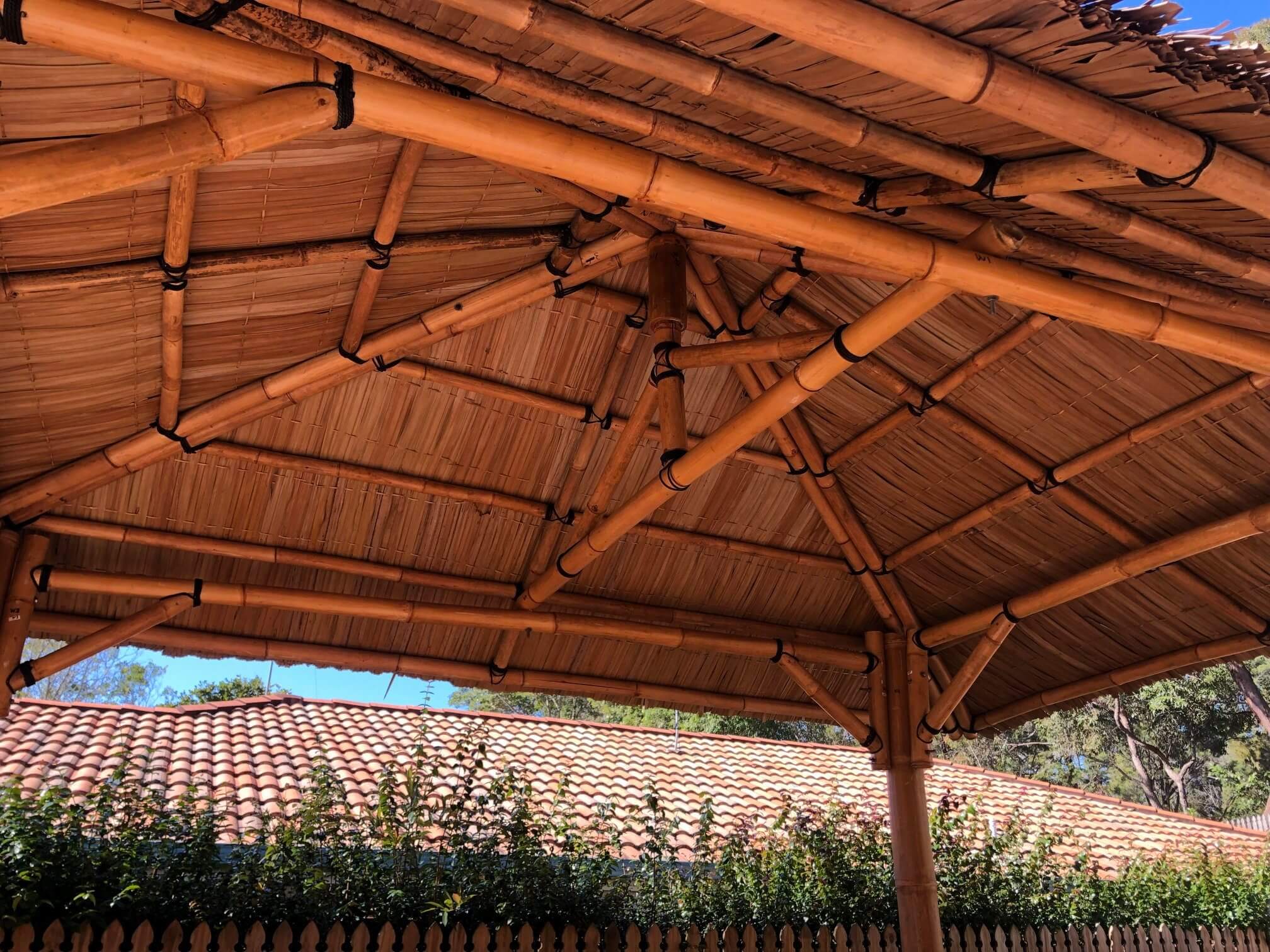 interior of bamboo bali gazebo